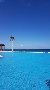 Piscine commune de l'hôtel.