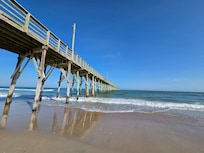Pier is directly next to house!