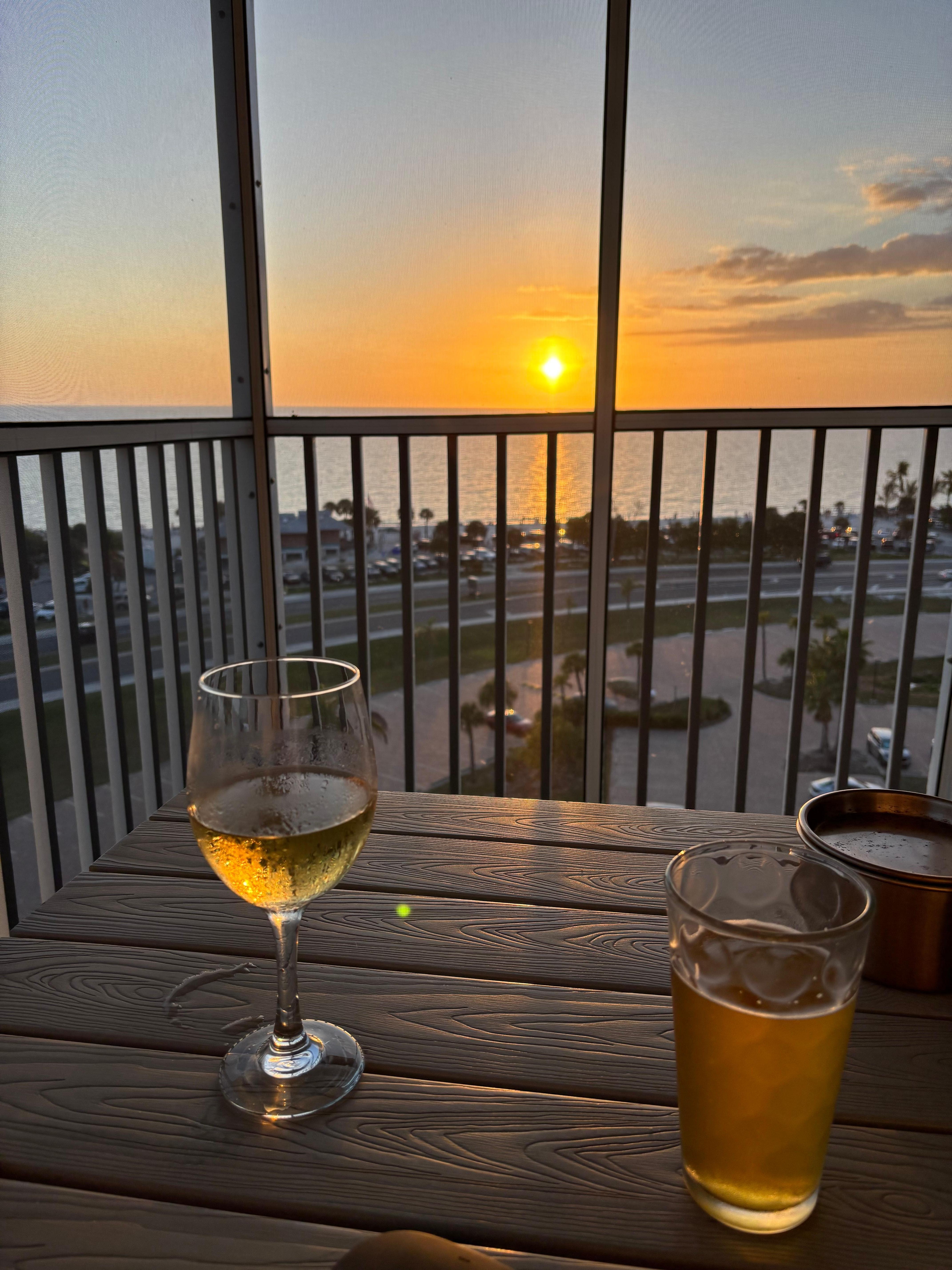 Sunset from the balcony.