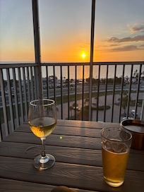 Sunset from the balcony.