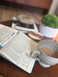 Quiet time alone, away from the busyness of life.