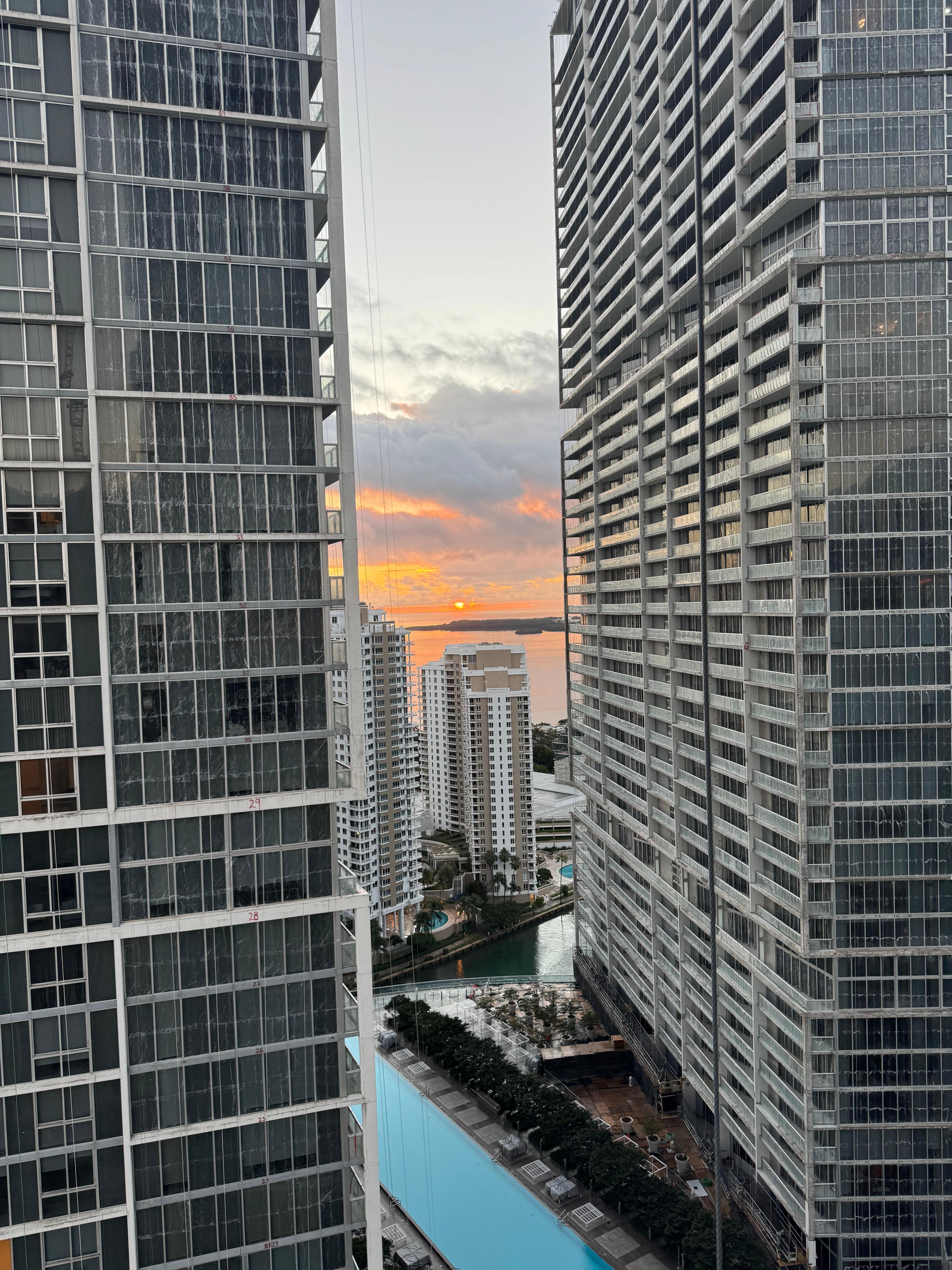 Sunrise from the balcony