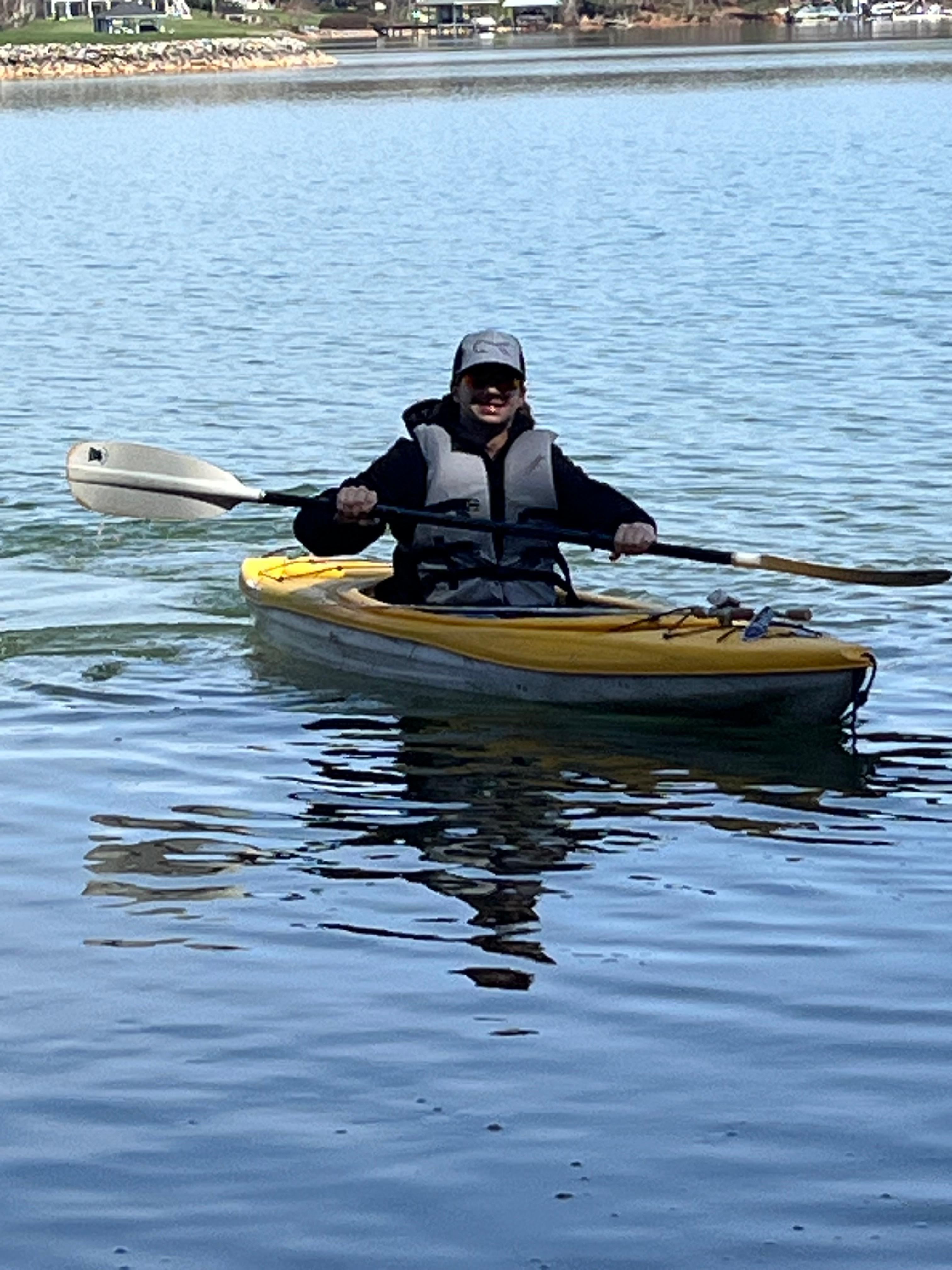 March lake water is cold.