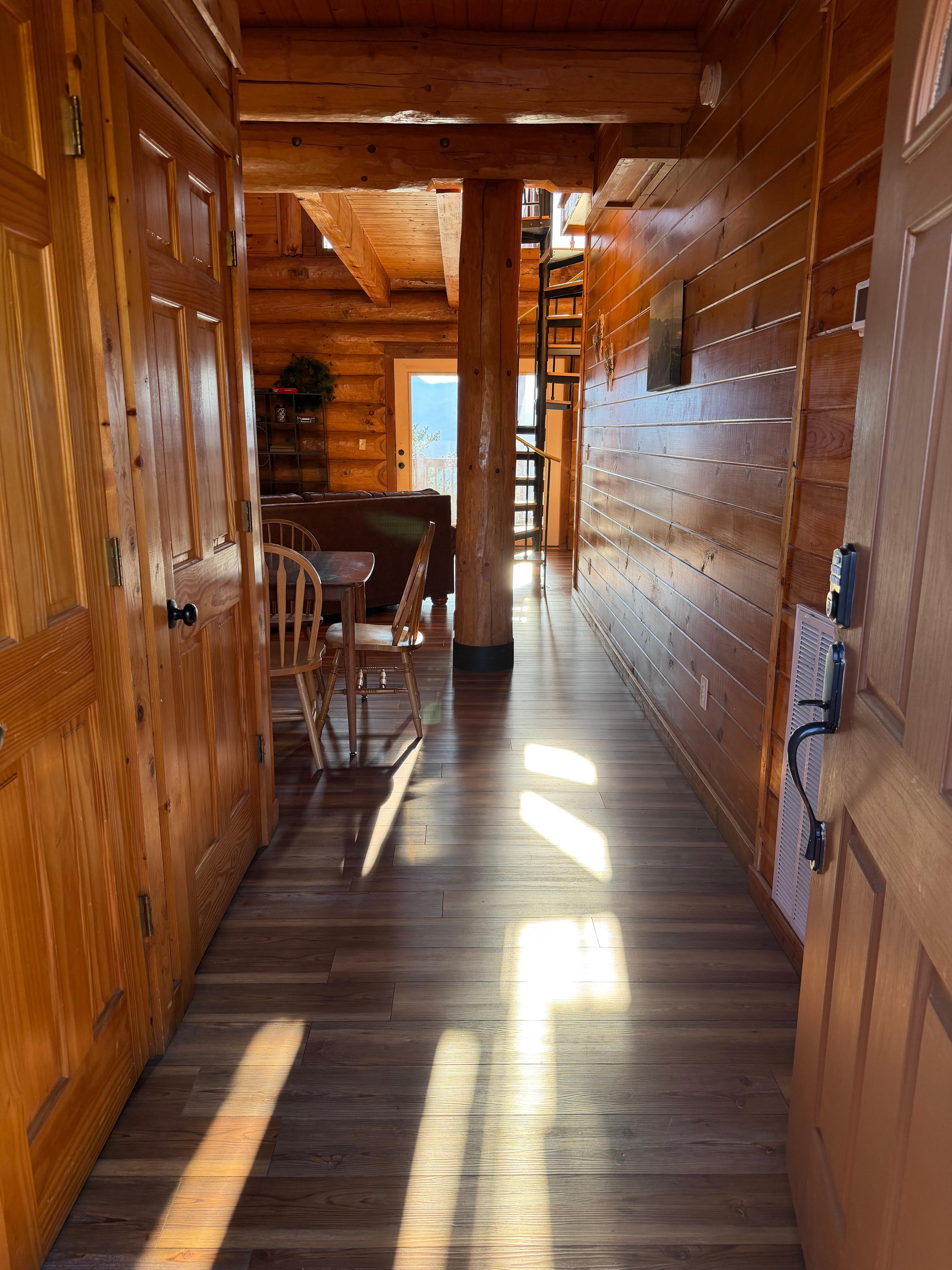 Entrance, closet, washer and dryer