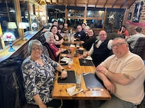 Celebrating in the restaurant