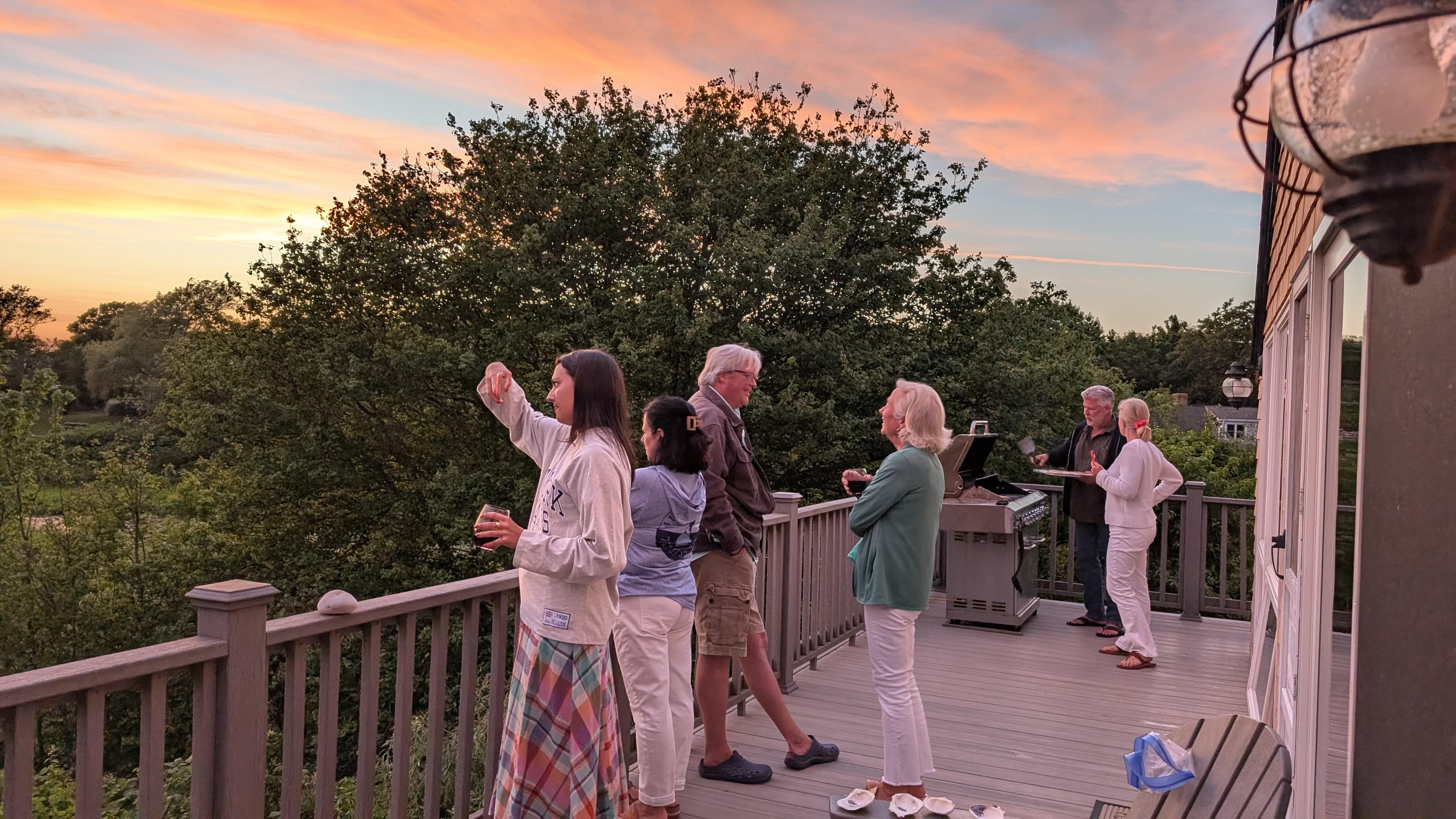 Prepping for dinner and enjoying the amazing western view.