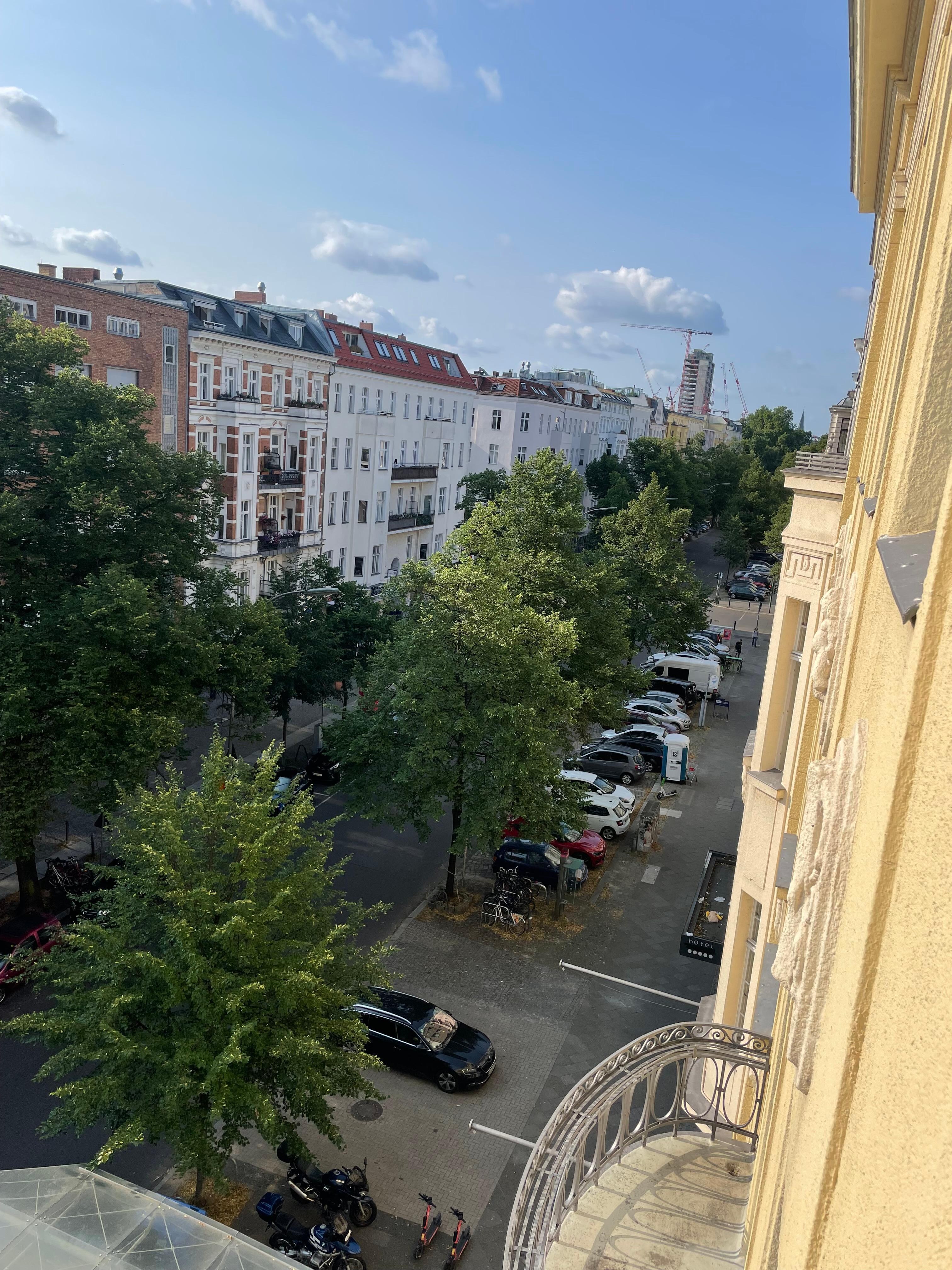 Udsigten på forsiden af hotellet