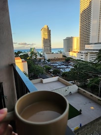 Morning coffee from the lanai