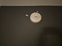 Paint peeling around smoke detector