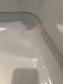 Nasty hair and dirt in the shower