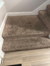The stairs were covered in dirt and stains