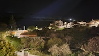 View at night from roof top