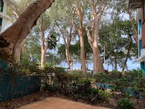 View from ground floor apartment