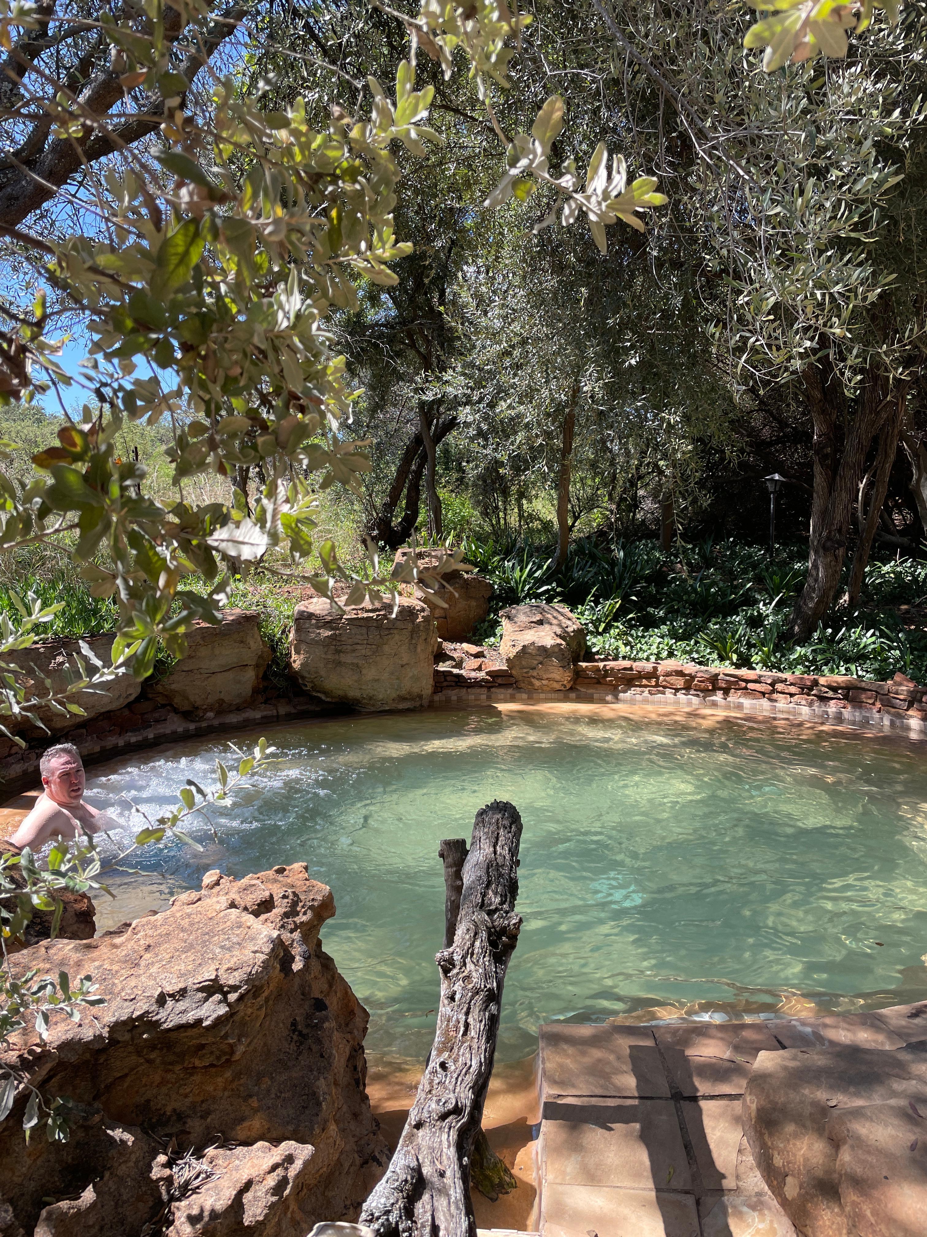 Outdoor jacuzzi at the spa