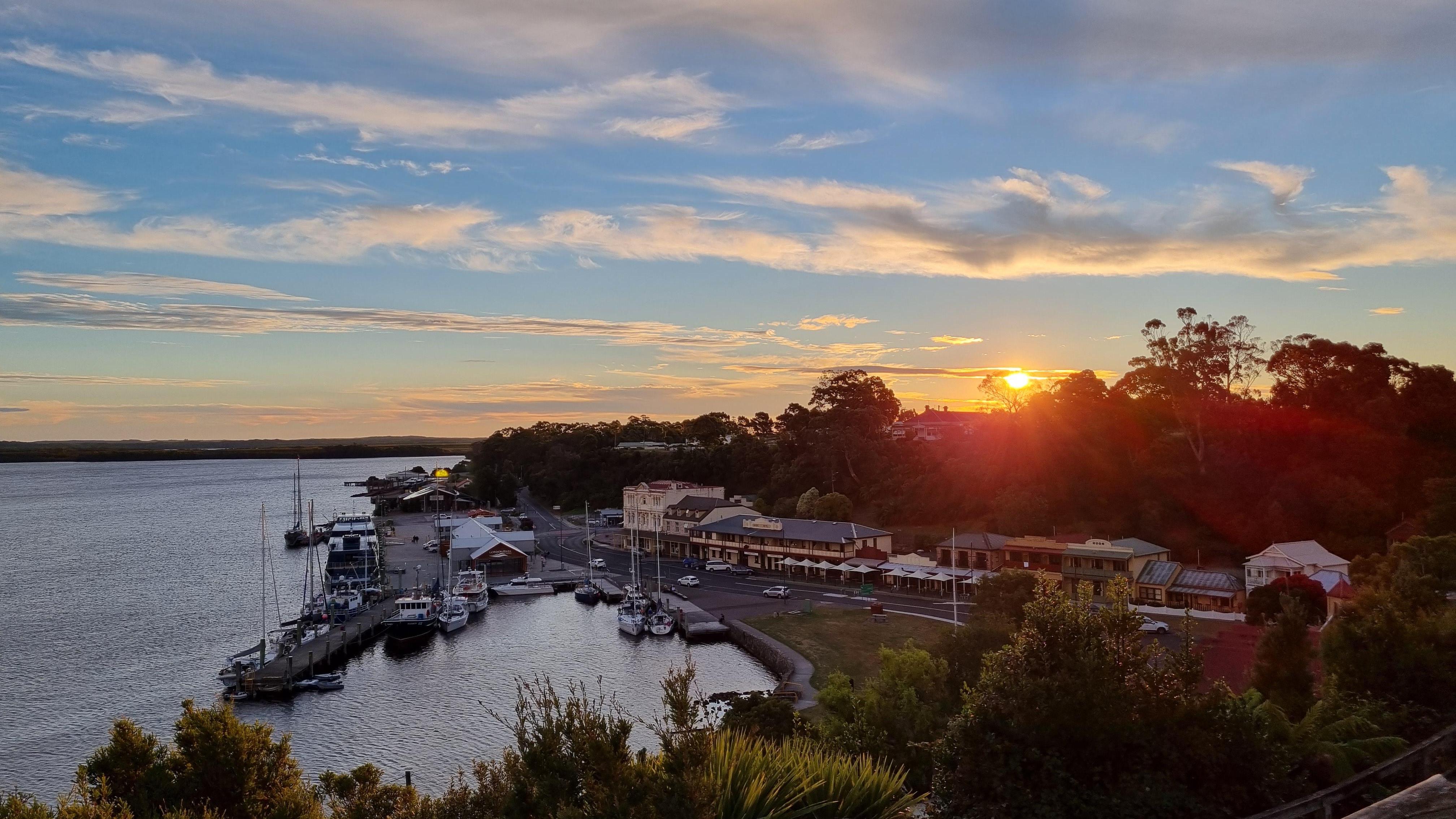 Sunset at the esplanade Strahan