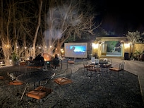 Movie and firepit