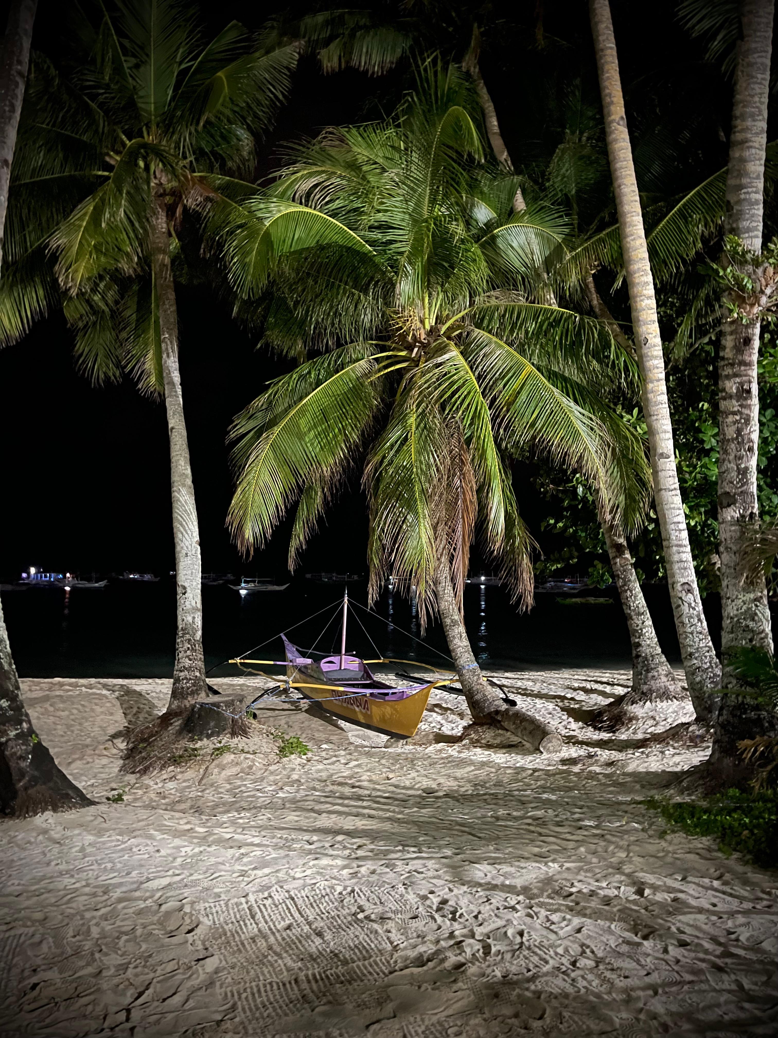 White Beach during the night