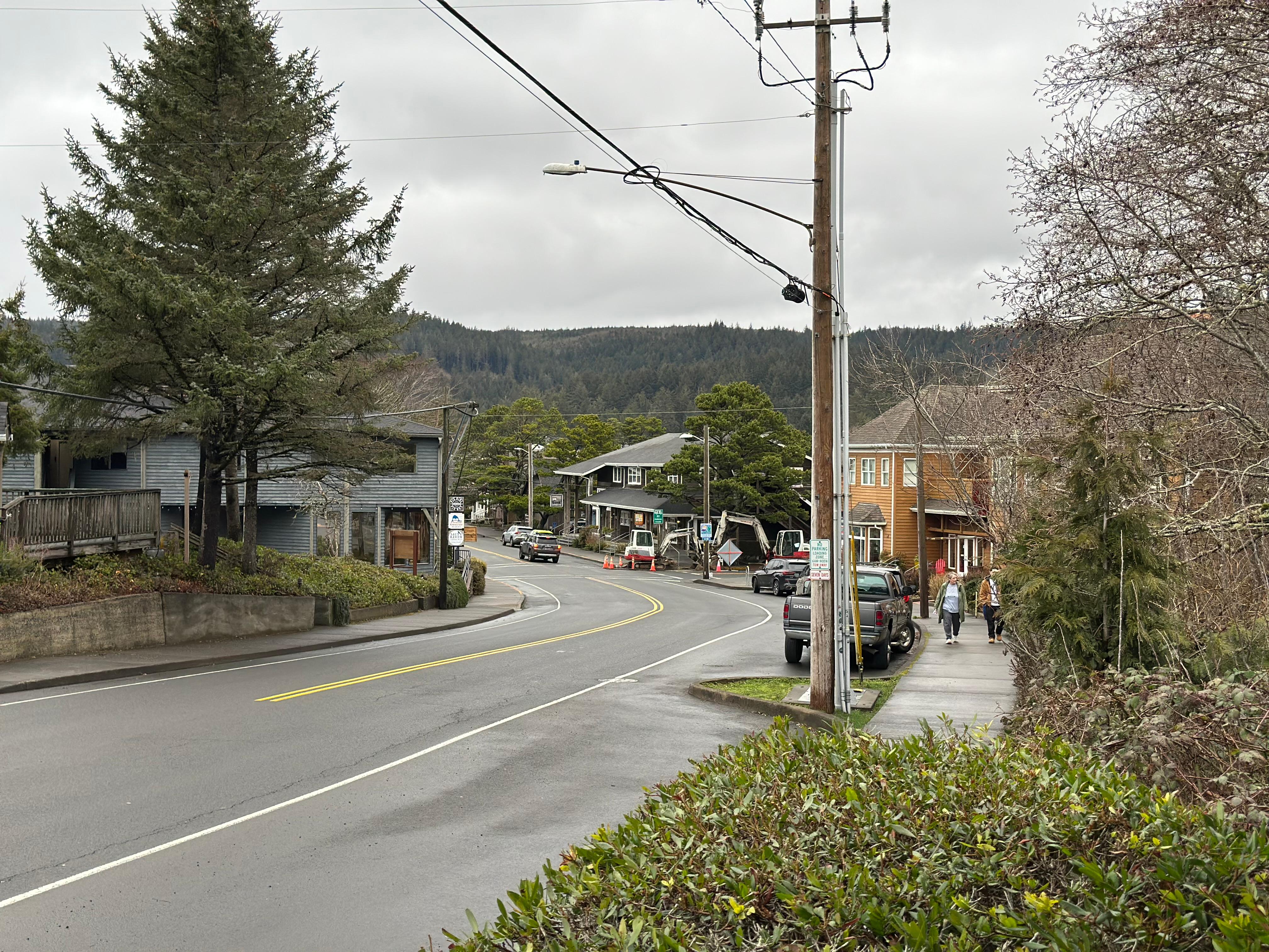 View walking down to shops 