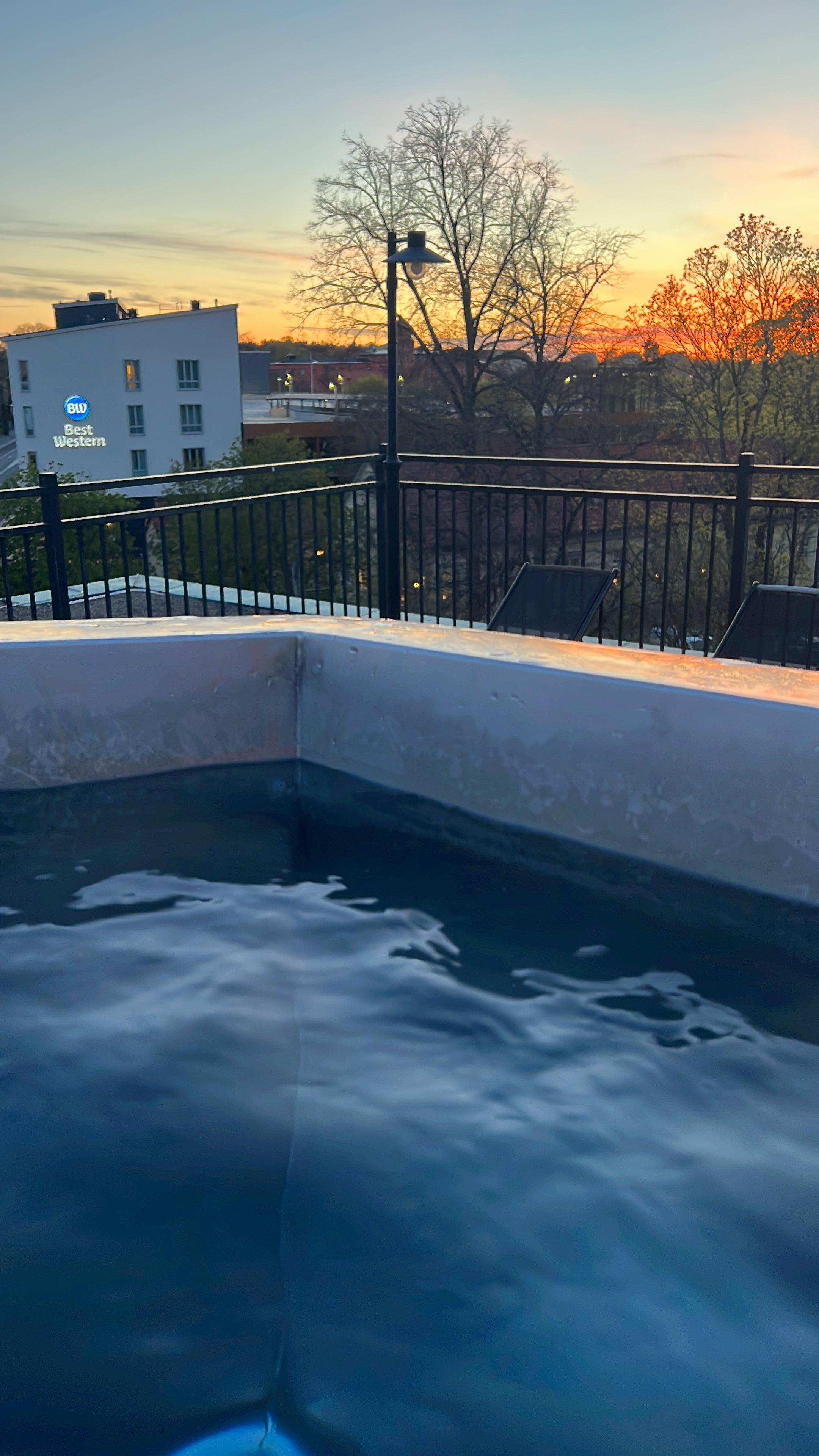 View from the roof hot tub