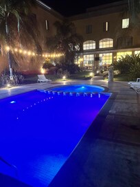 Lovely evening to hang out by the pool.