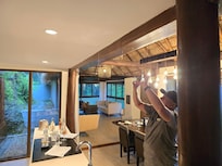 Rained leaking thru roof in living room