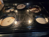 Food under burners