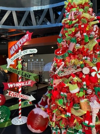 The lobby was very festive for the holidays!