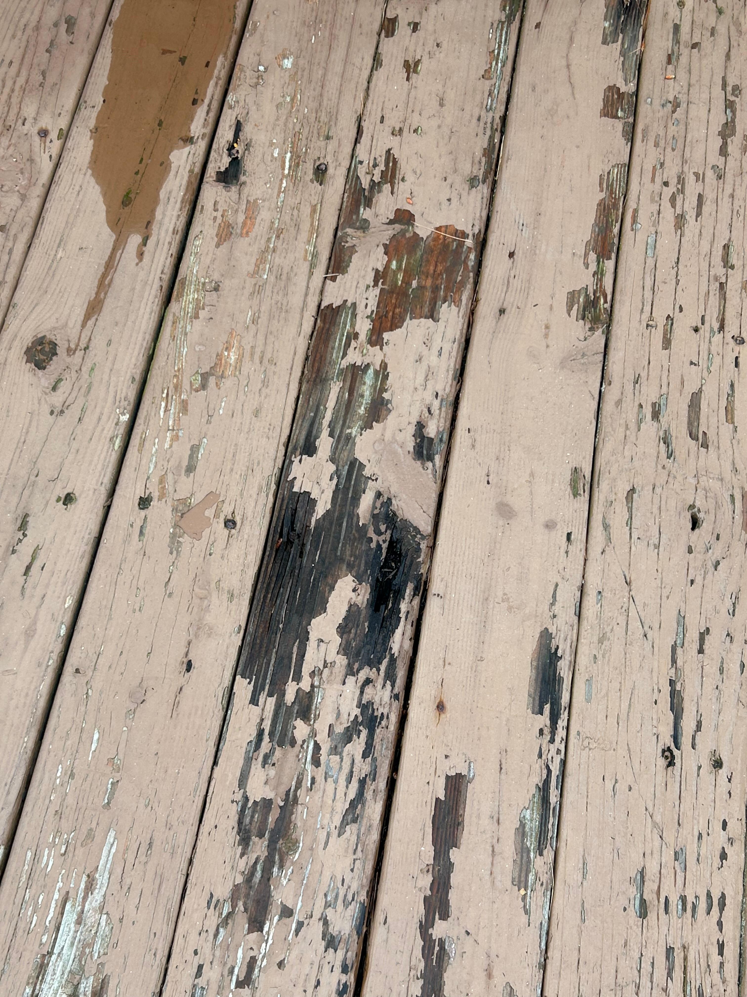 Deck in poor condition 
