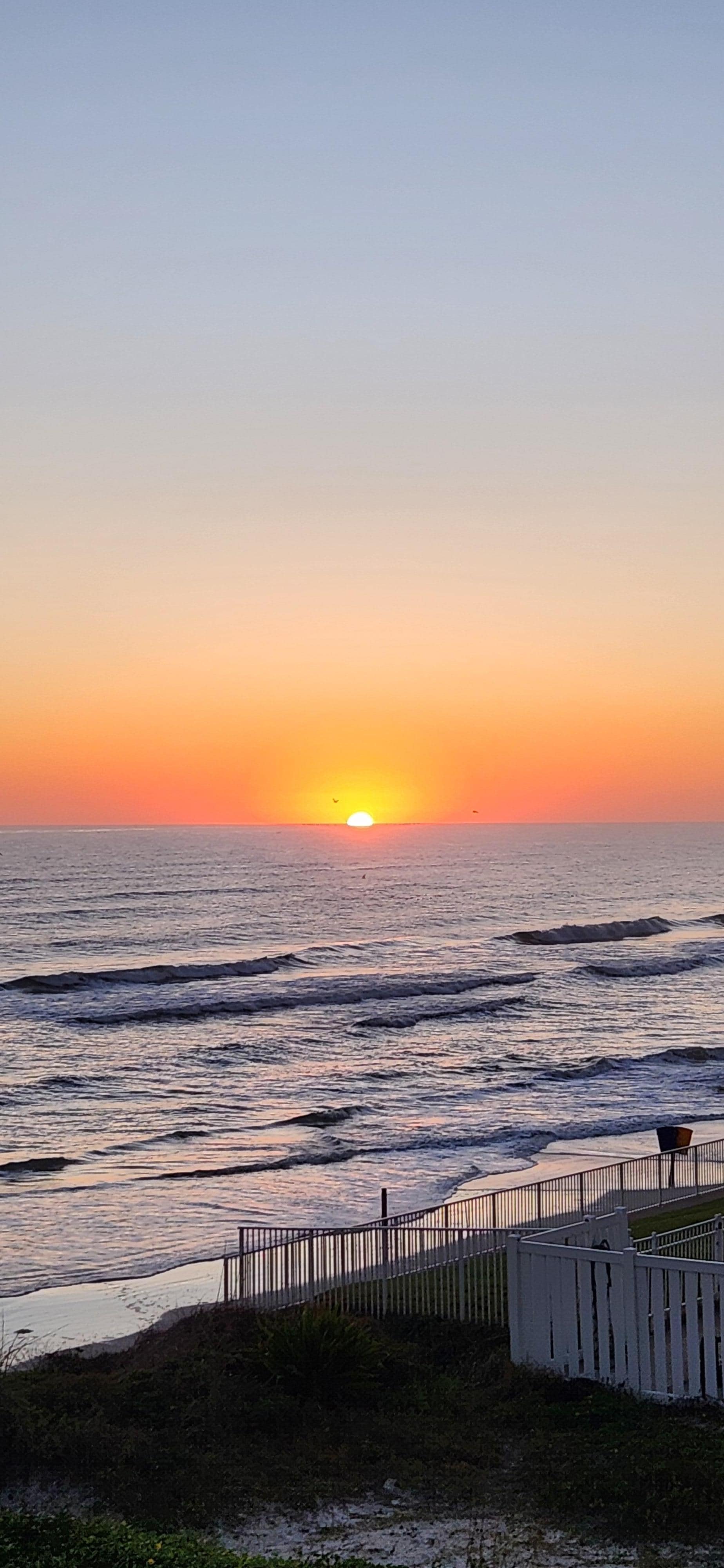 Sunrise on the balcony 