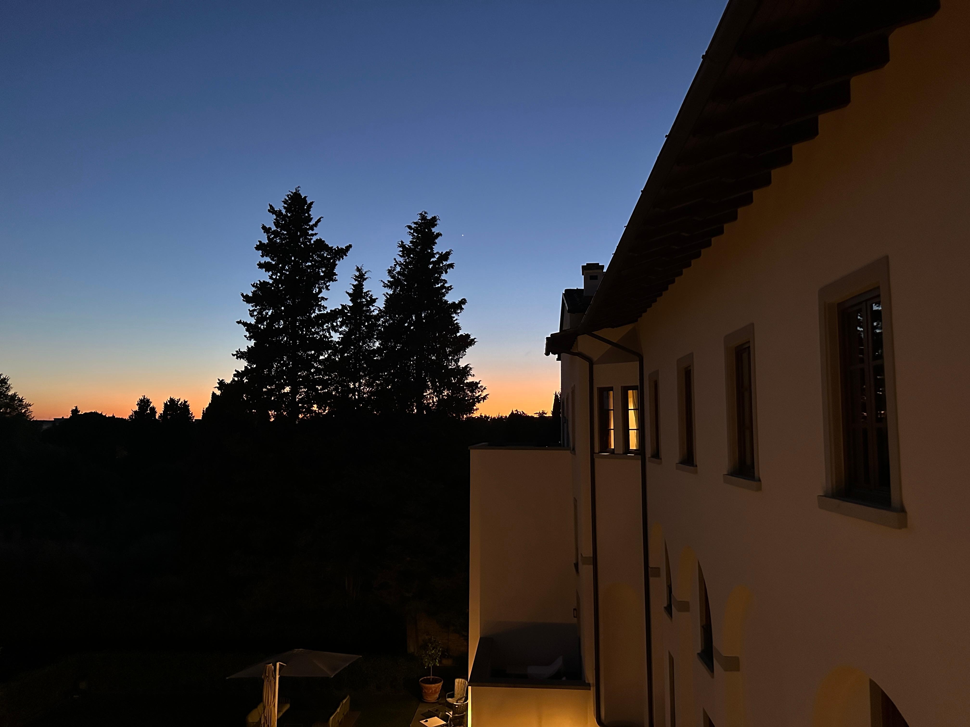 Beautiful sunset from our window on our last evening.