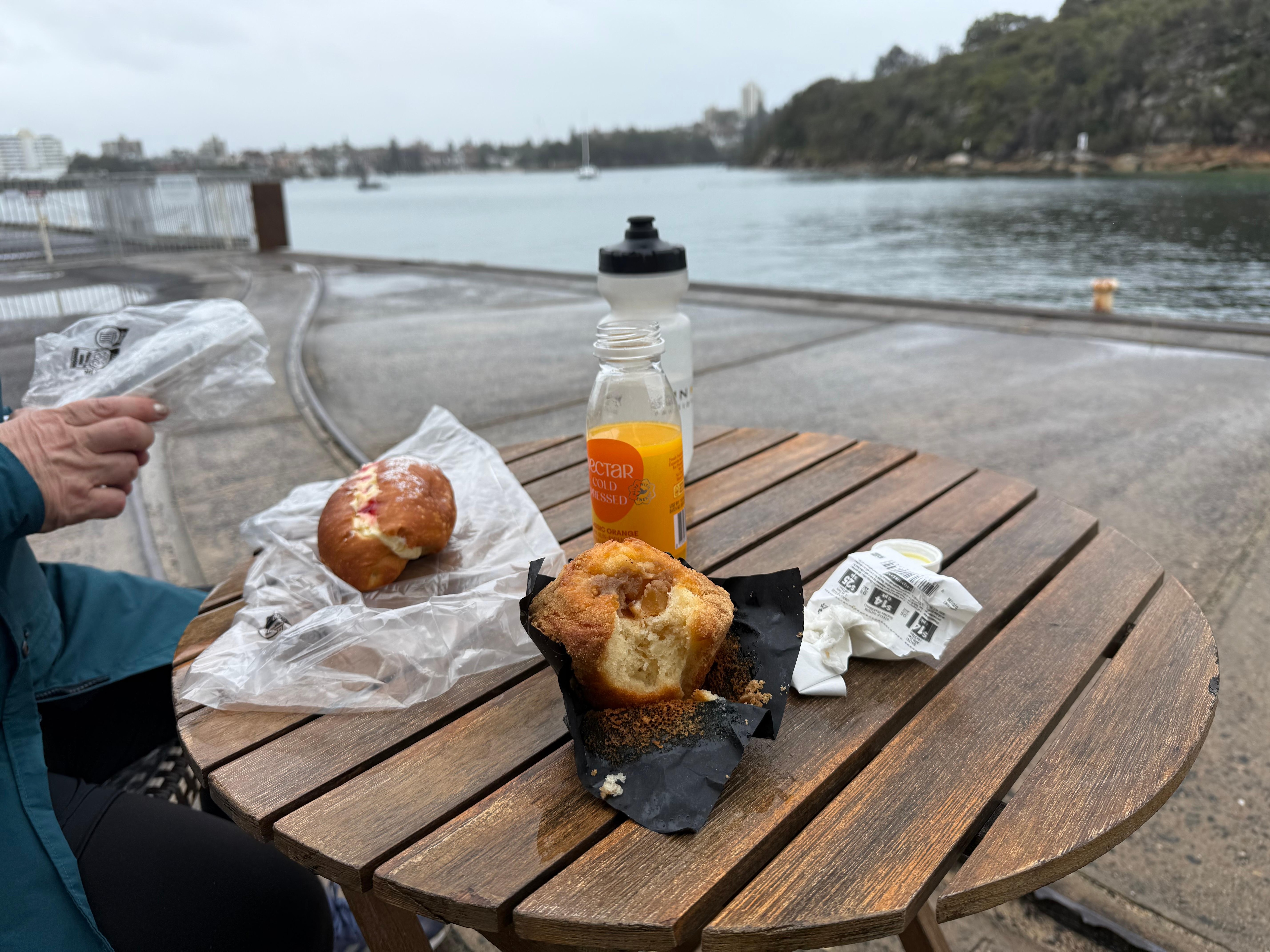 Lunch at the summer camp on our bike tour. 