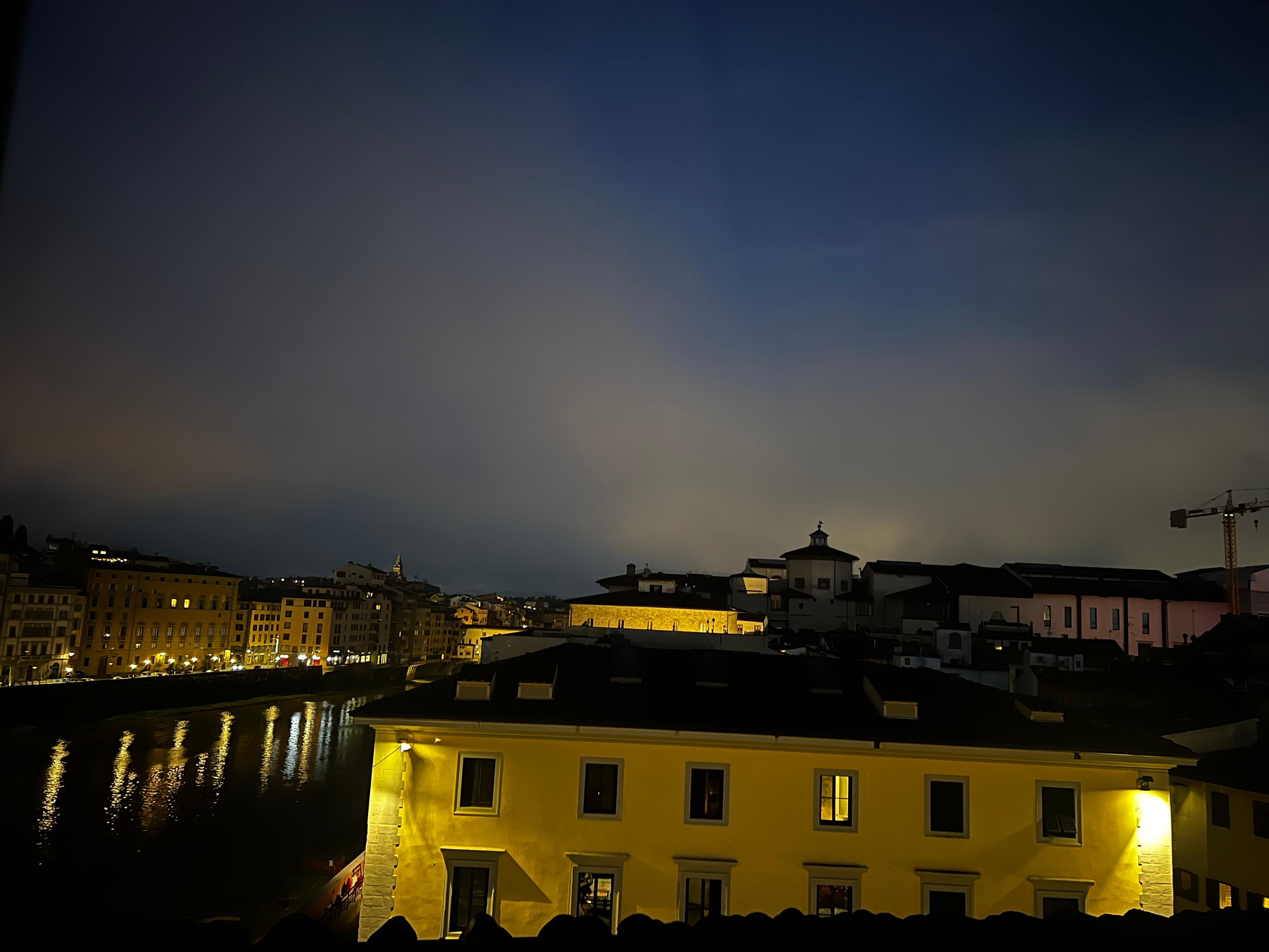 View from my room  at dusk.