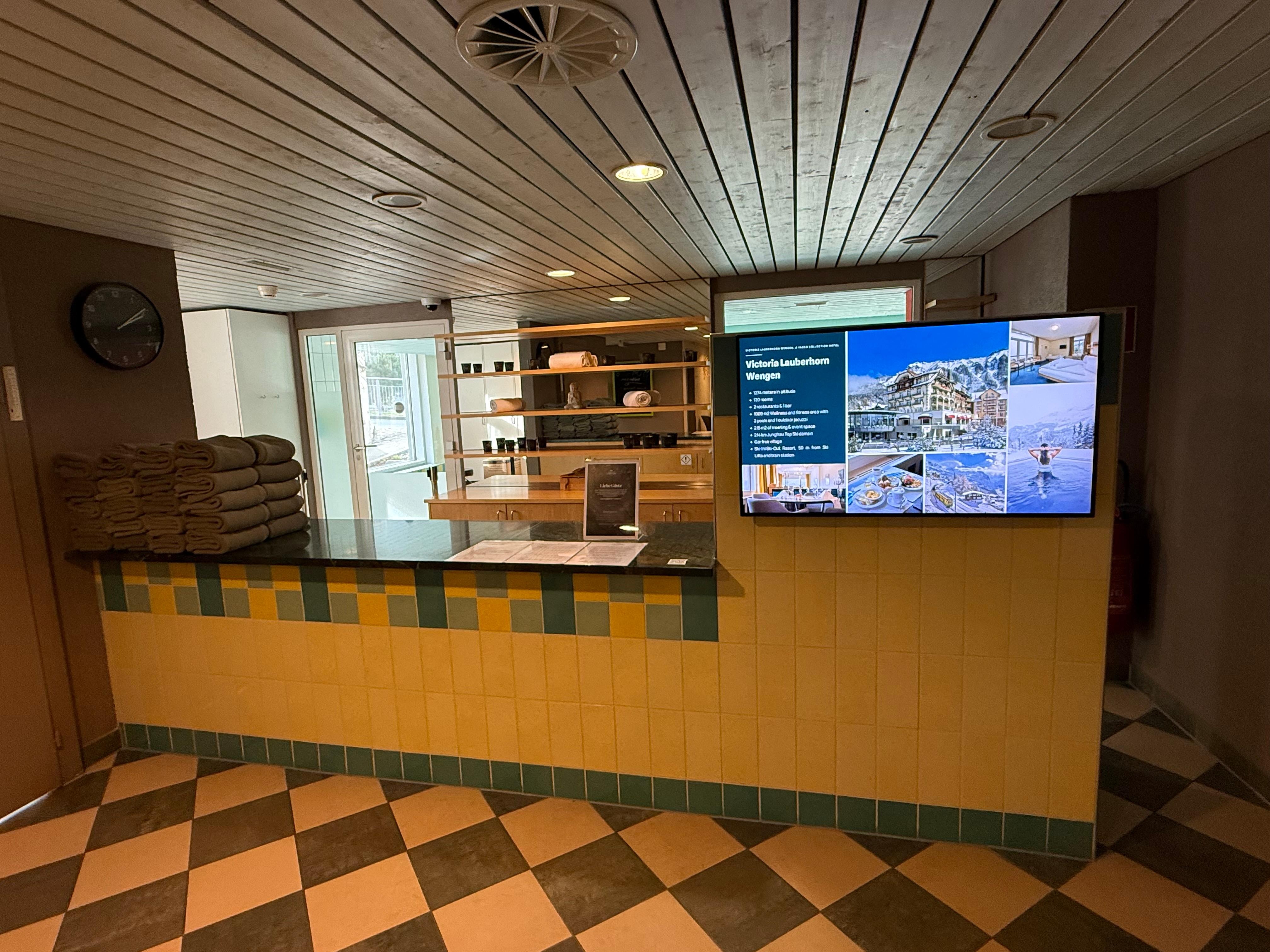 The spa front desk (no photos permitted inside)