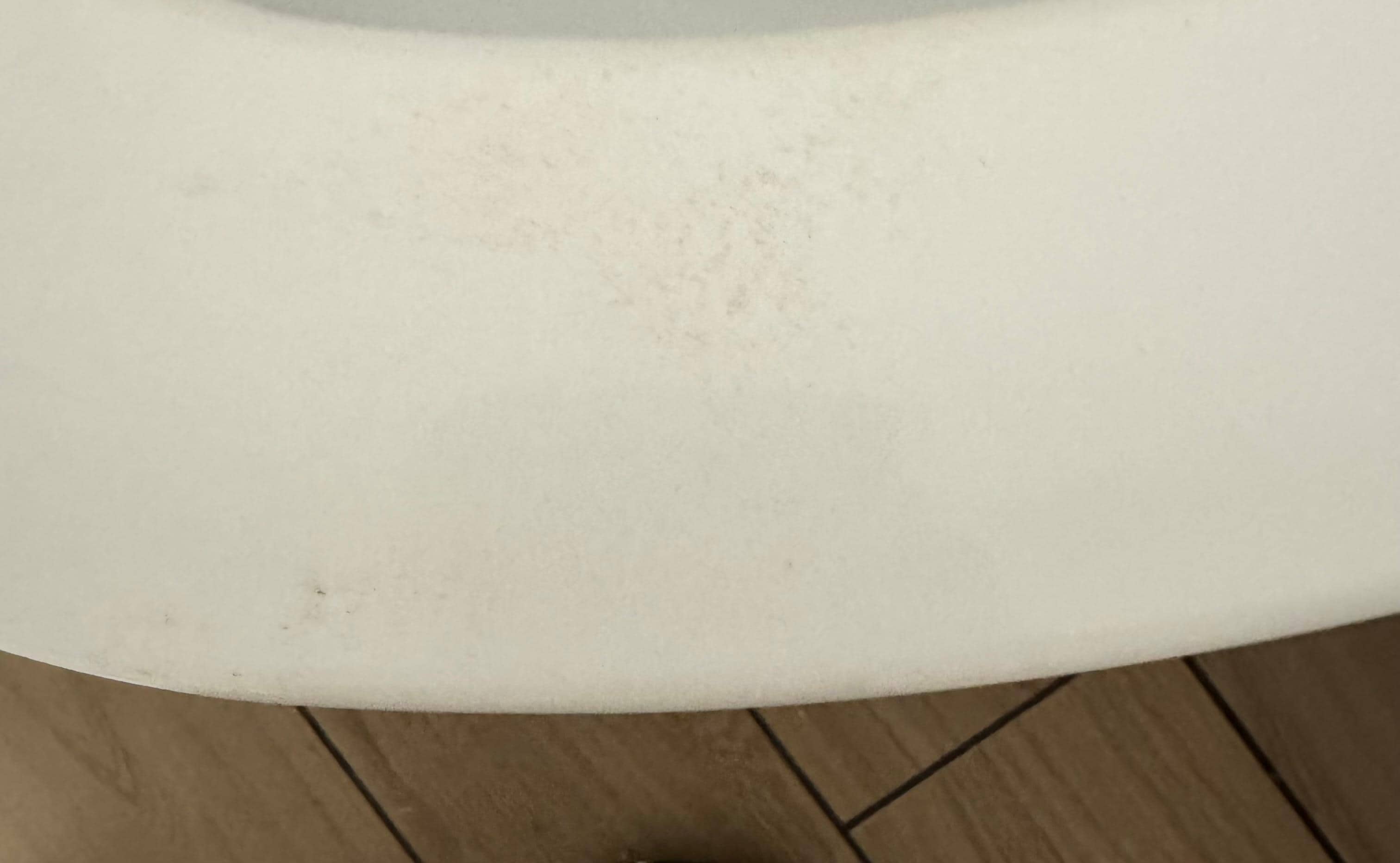Grime on the toilet seat