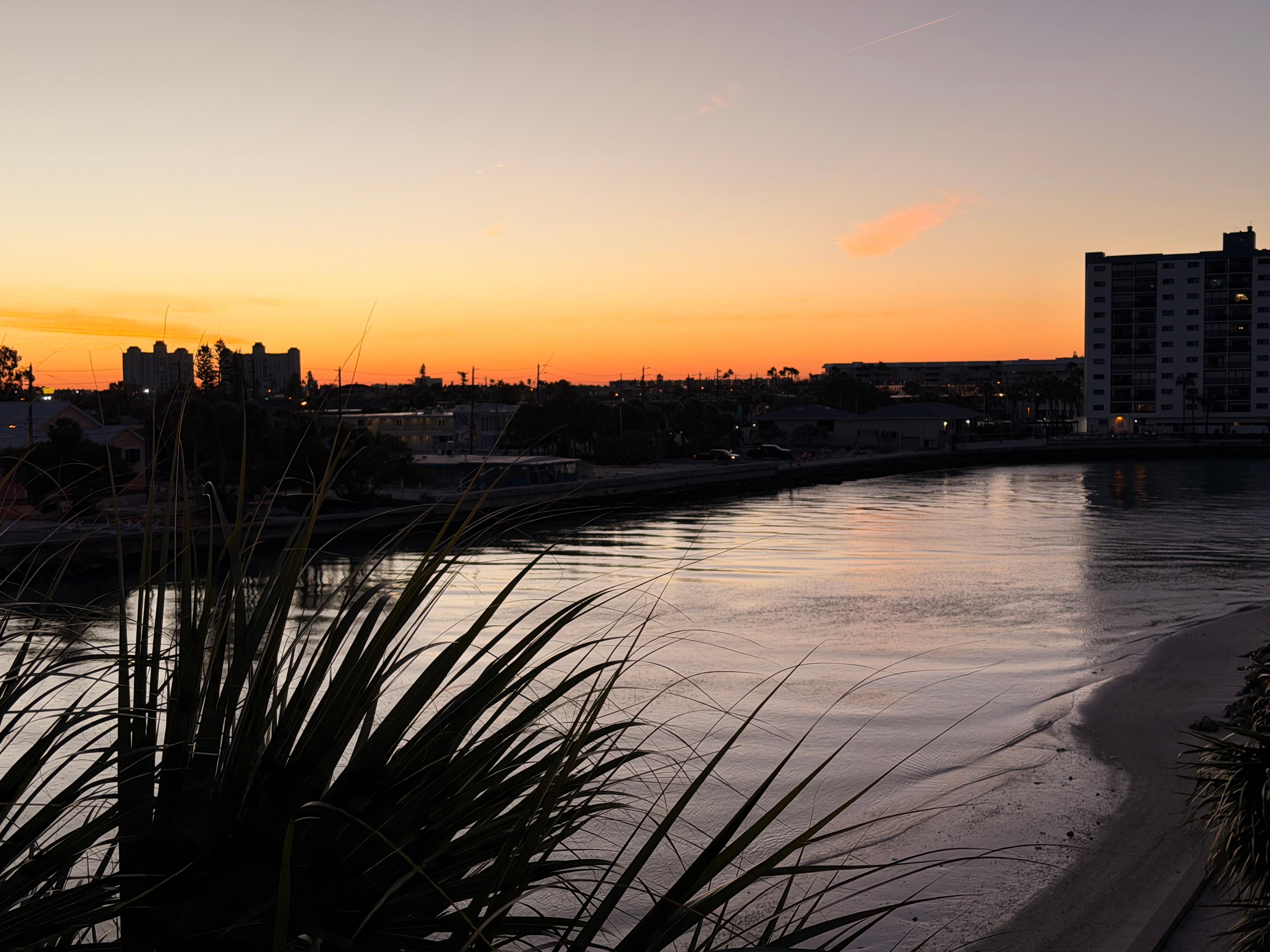 Sunrise from the balcony. 