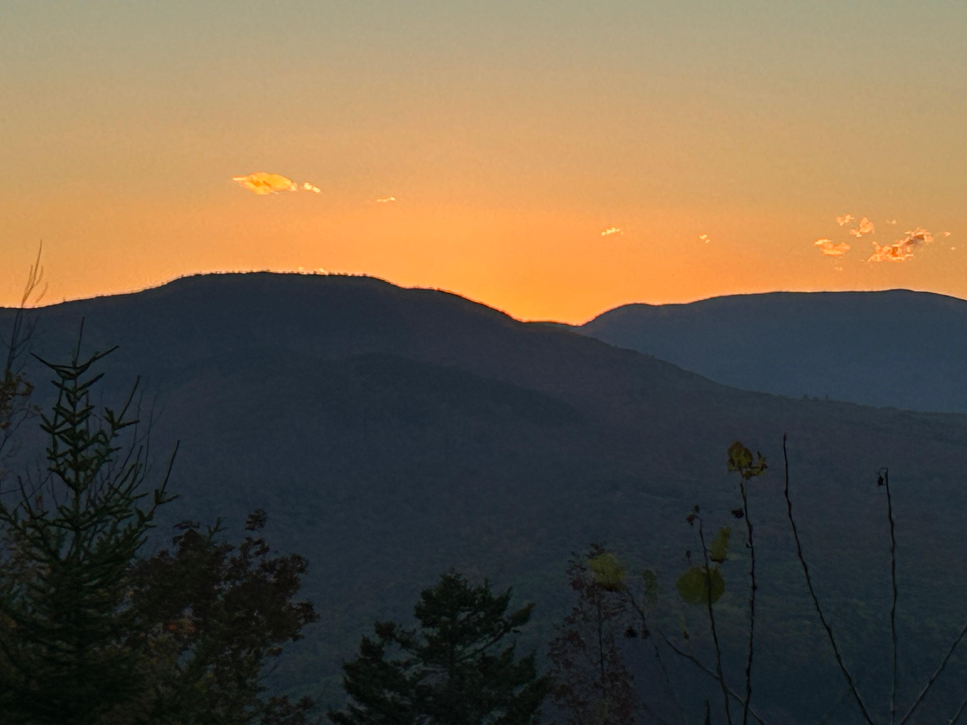 Sunset from the deck. 