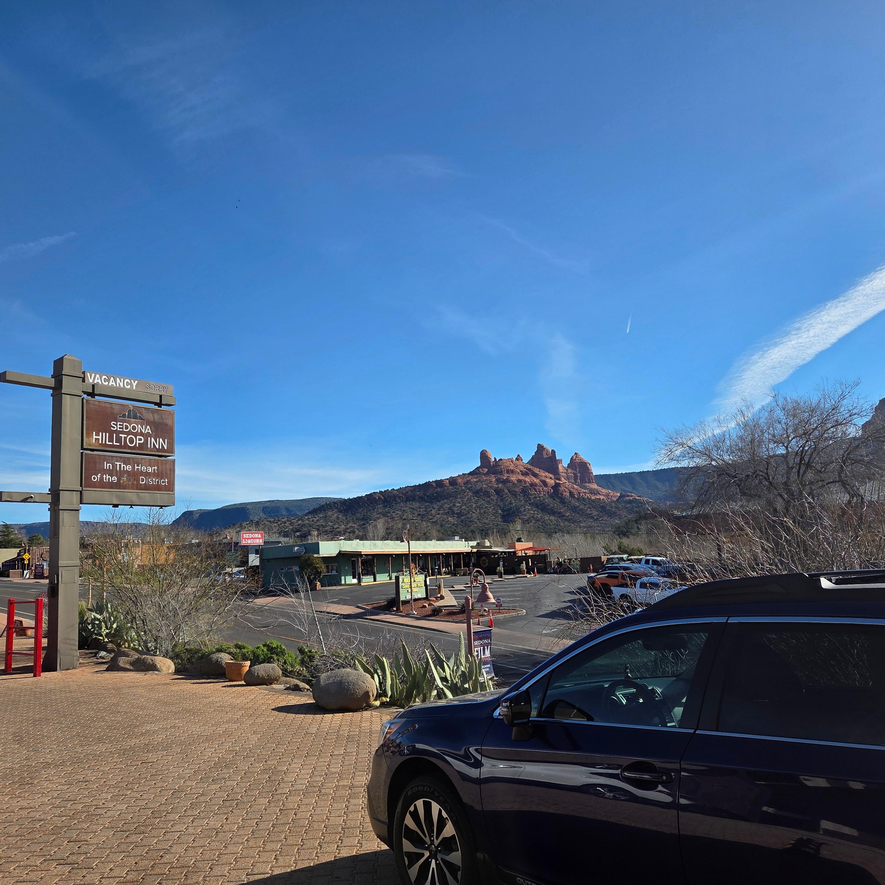View looking east from parking lot