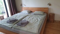 Blick aufs Bett