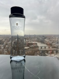 Complimentary water. Room with a view