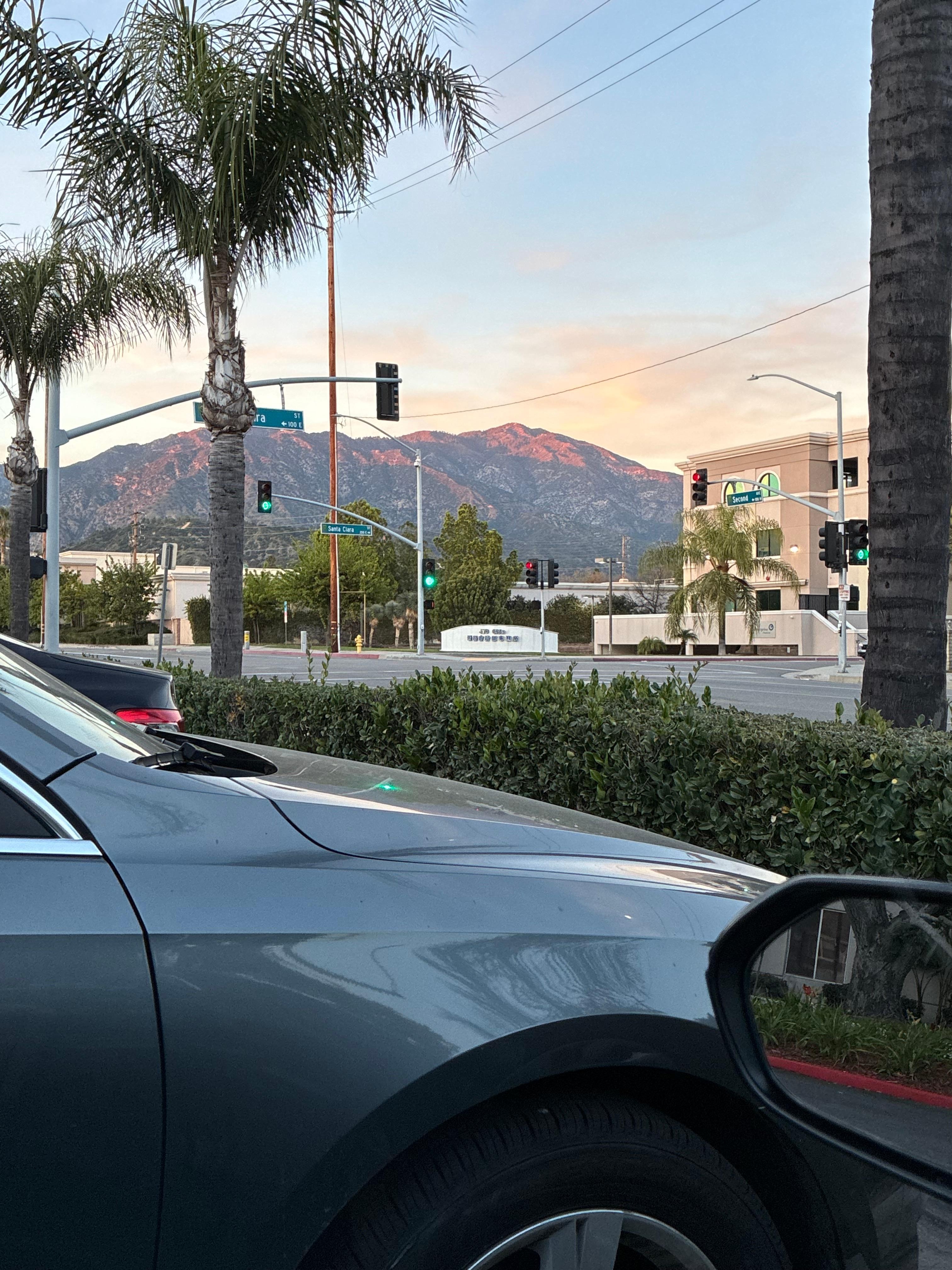 The view from the front of the hotel