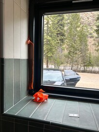 Razor blade and tape discovered when we arrived.