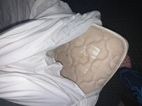 Stained bed