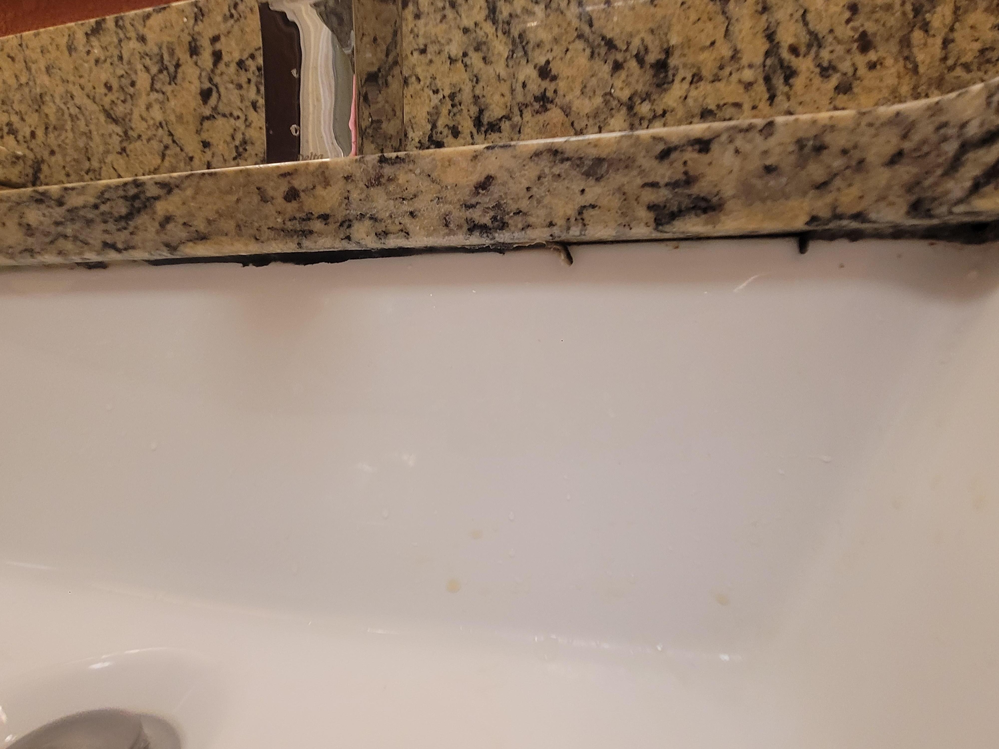 Mold on sink in bathroom