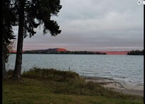 View of lake at sunset