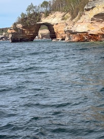 Be sure to take one of the cruises to view Pictured Rocks from the water. You can walk to the dock from the house.