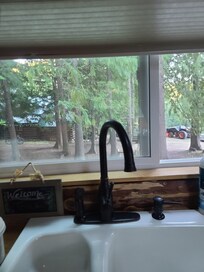 View out the kitchen window.