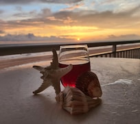 Beautiful sunset view from the balcony