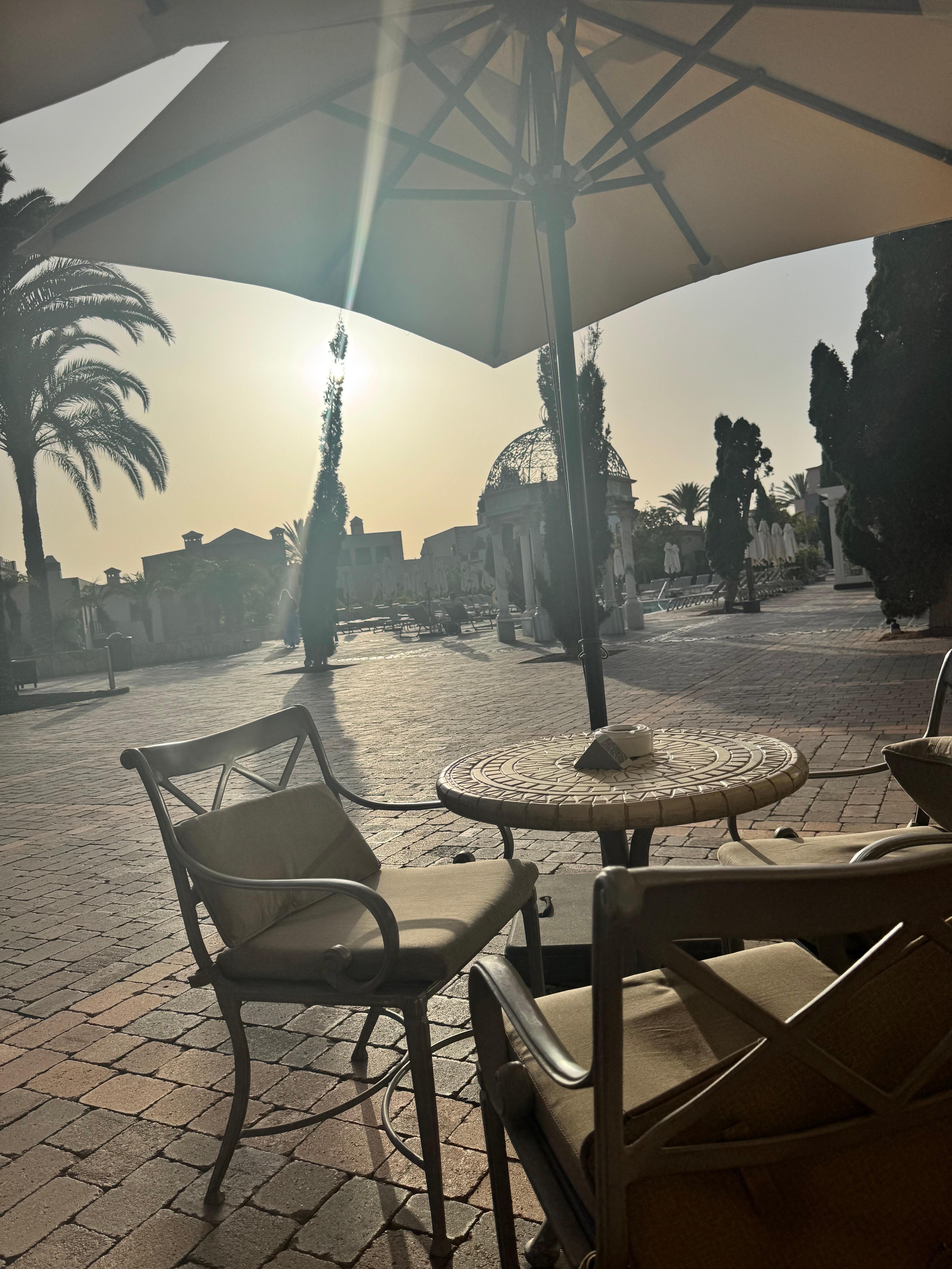 View as the sun sets from the Plaza bar