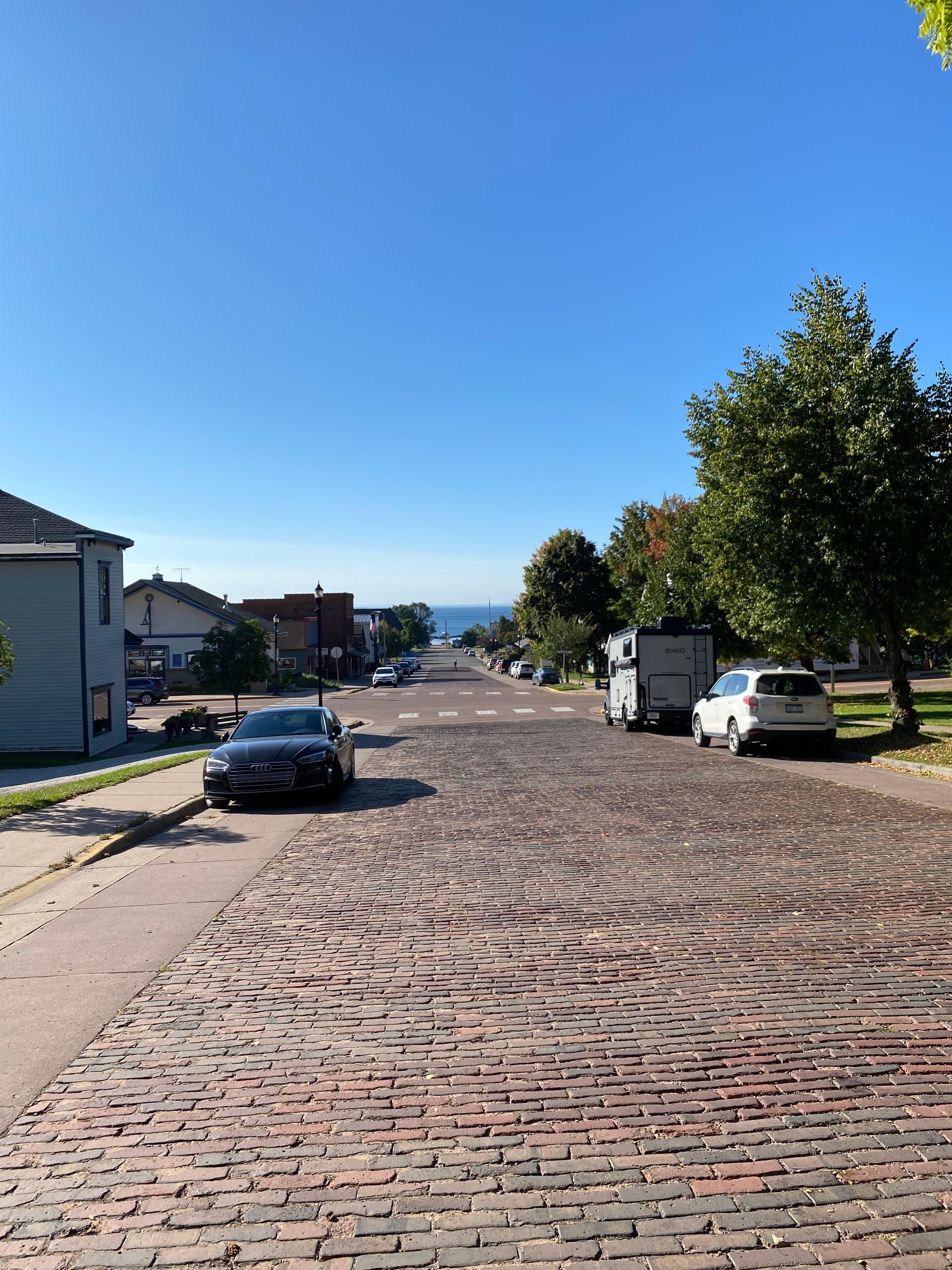 A slight view of the lake outside the house a few blocks away. 