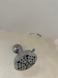 Visible crack in ceiling